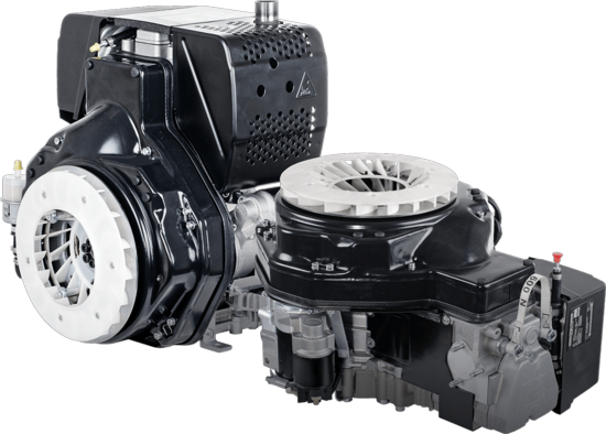 For use in hybrid systems, as power outage backup or for continuous power supply — the flywheel-integrated permanent magnet generator, fiPMG for short